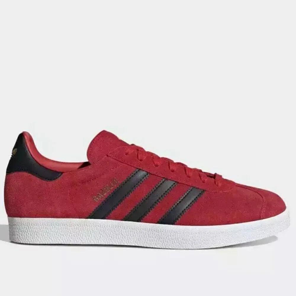 Adidas Manchester United x Gazelle Red Black Men's Athletic Shoes IE8503 6 Mens